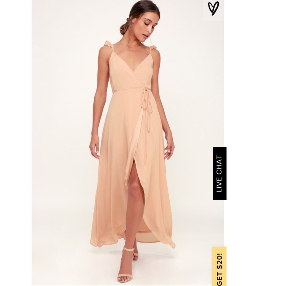 Lulus Blush Wrap Dress